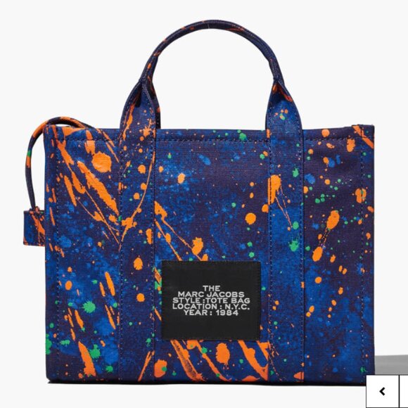 Marc Jacobs The Medium Splatter Paint Canvas Tote Bag - Picture 4 of 5